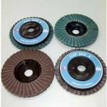 แผ่นจานทรายซ้อน Flap Disc หลังอ่อน, หลังแข็ง 4นิ้ว 7 นิ้ว, สก๊อตไบร์ต โรล็อค Roloc ราคาส่ง